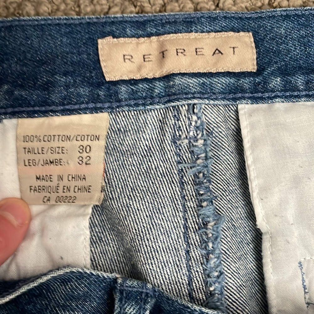 Wide Leg Denim Pants in Blue - Picture 5 of 5